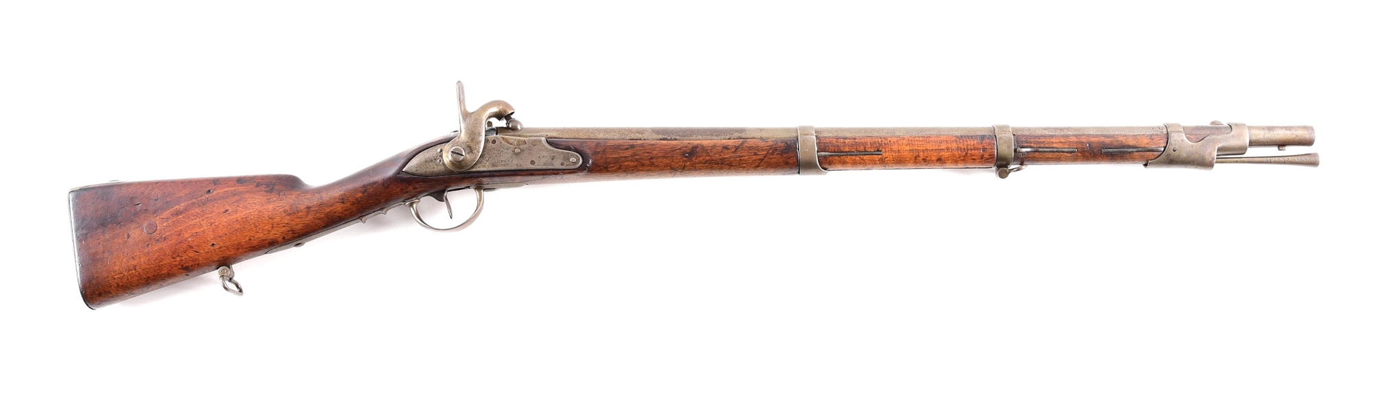 (A) GERMAN CAPTURED FRENCH MODEL 1816 MUSKET ALTERED TO MUSKETOON.