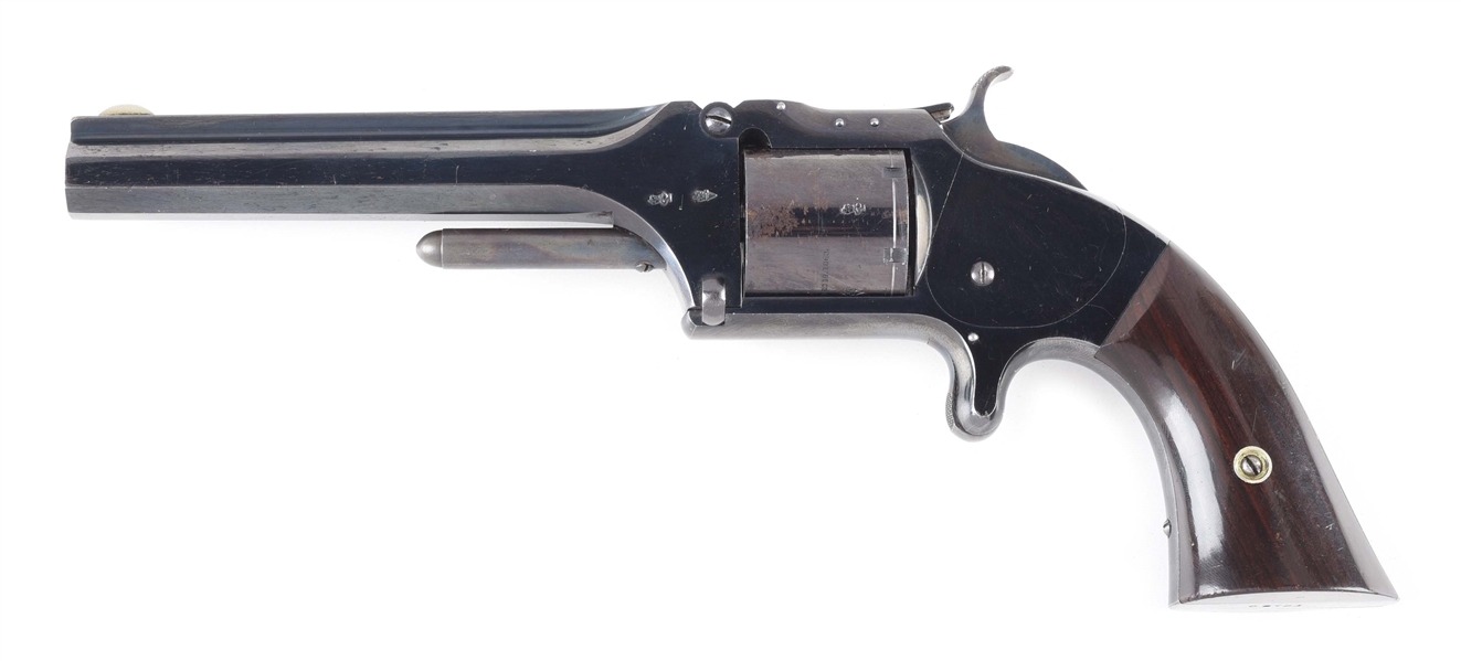(A) HIGH CONDITION BRITISH PROOFED SMITH & WESSON NO. 2 SINGLE ACTION REVOLVER.