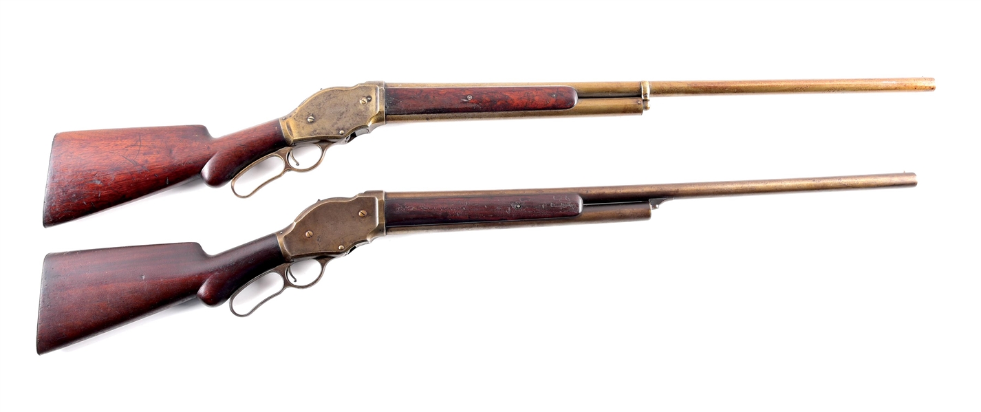 (A) LOT OF 2: 2 WINCHESTER MODEL 1887 LEVER ACTION SHOTGUNS.