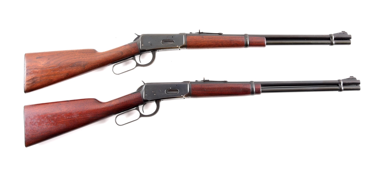 (C) LOT OF 2: 2 WINCHESTER MODEL 94 .32 WS LEVER ACTION CARBINES.