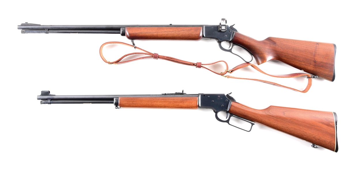 (M) LOT OF 2: MARLIN 39A AND 39M .22 LEVER ACTION RIFLES.