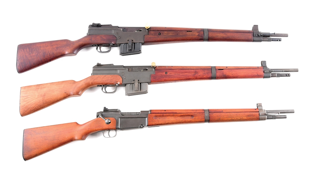 (C) LOT OF 3: FRENCH MAS MLE 1949, 1944, AND 1936 RIFLES.