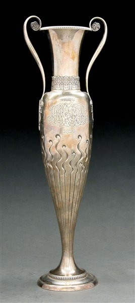 A TIFFANY STERLING VASE.