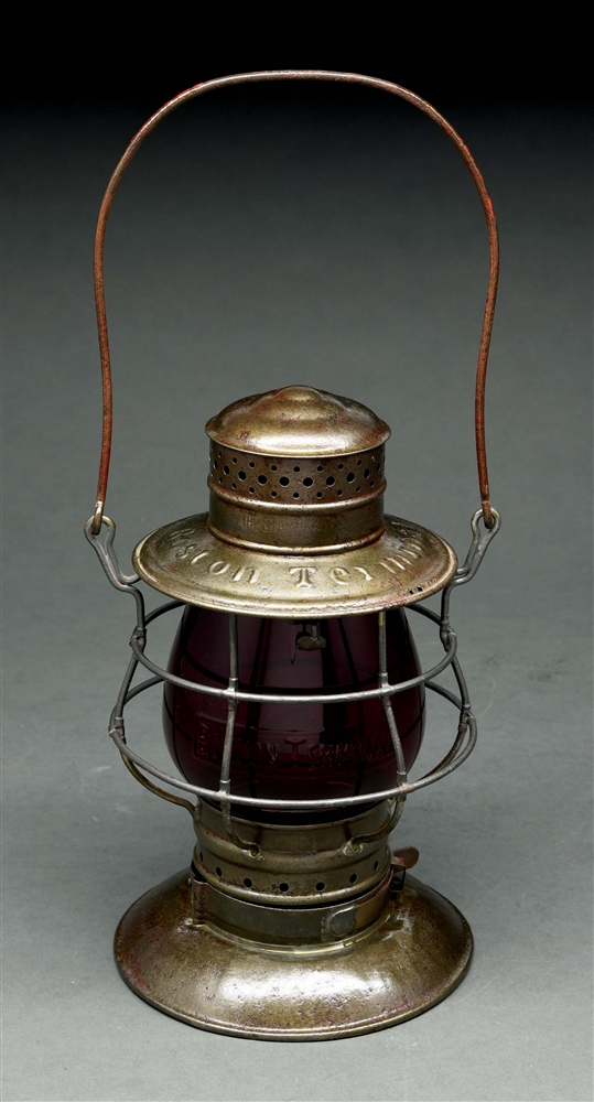 BOSTON TERMINAL STAR HEADLIGHT & LANTERN CO. BELLBOTTOM RAILROAD LANTERN.