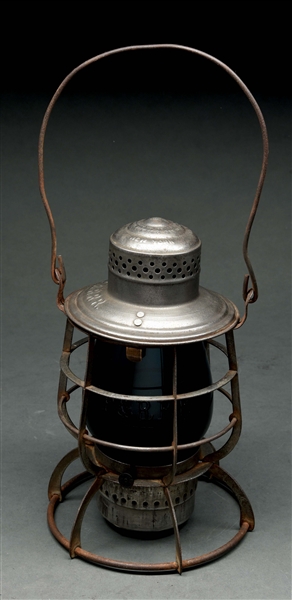 P & R. R. R. ARMSPEAR STEEL GUARD RAILROAD LANTERN.