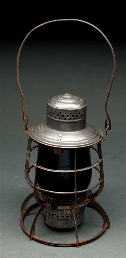 P & R. R. R. ARMSPEAR STEEL GUARD RAILROAD LANTERN.