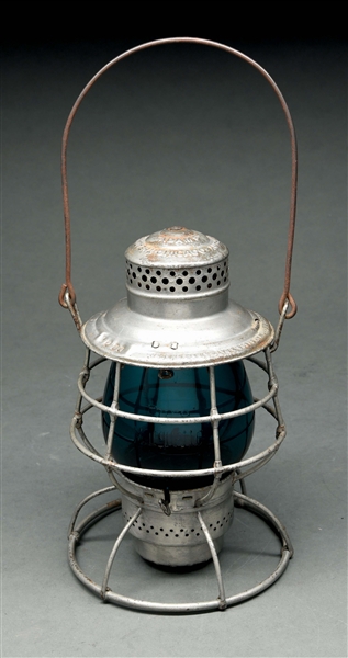 PERE MARQUETTE ADAMS & WESTLAKE "ADAMS" WIRE BOTTOM RAILROAD LANTERN.