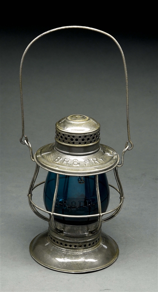 B. R. & P. RY. C. T. HAM NO. 39  BELLOTTOM RAILROAD LANTERN.