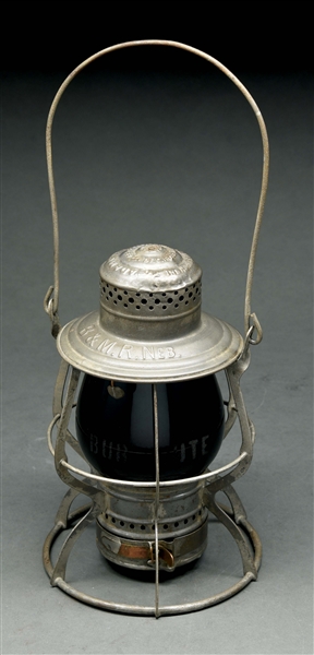 B. & M. R. NEB. ADAMS AND WESTLAKE NO. 11 STEEL GUARD RAILROAD LANTERN.