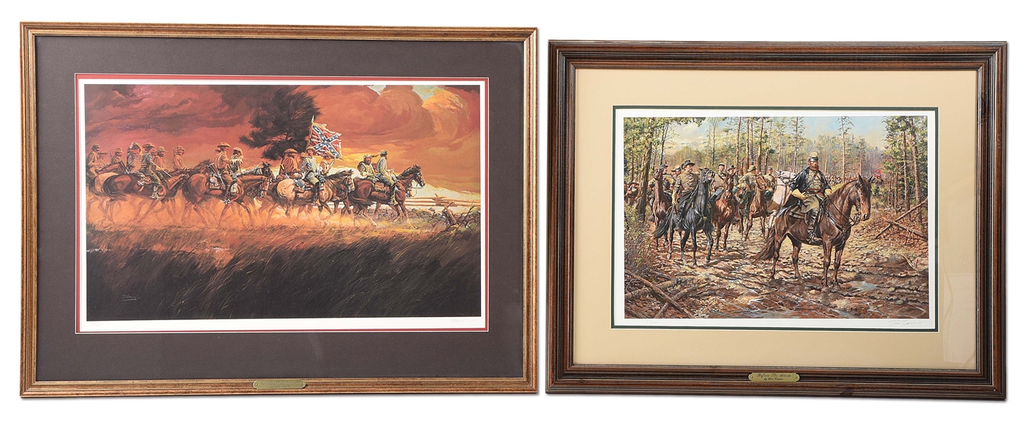 TWO MILITARY PRINTS, INCL. JACKSON AT CHANCELLORSVILLE BY TROIANI