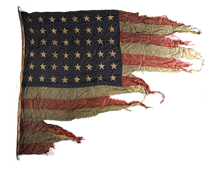 WWI 48 STAR FLAG THAT FLEW OVER THE US CAPITOL WHEN WAR WAS DECLARED ON GERMANY