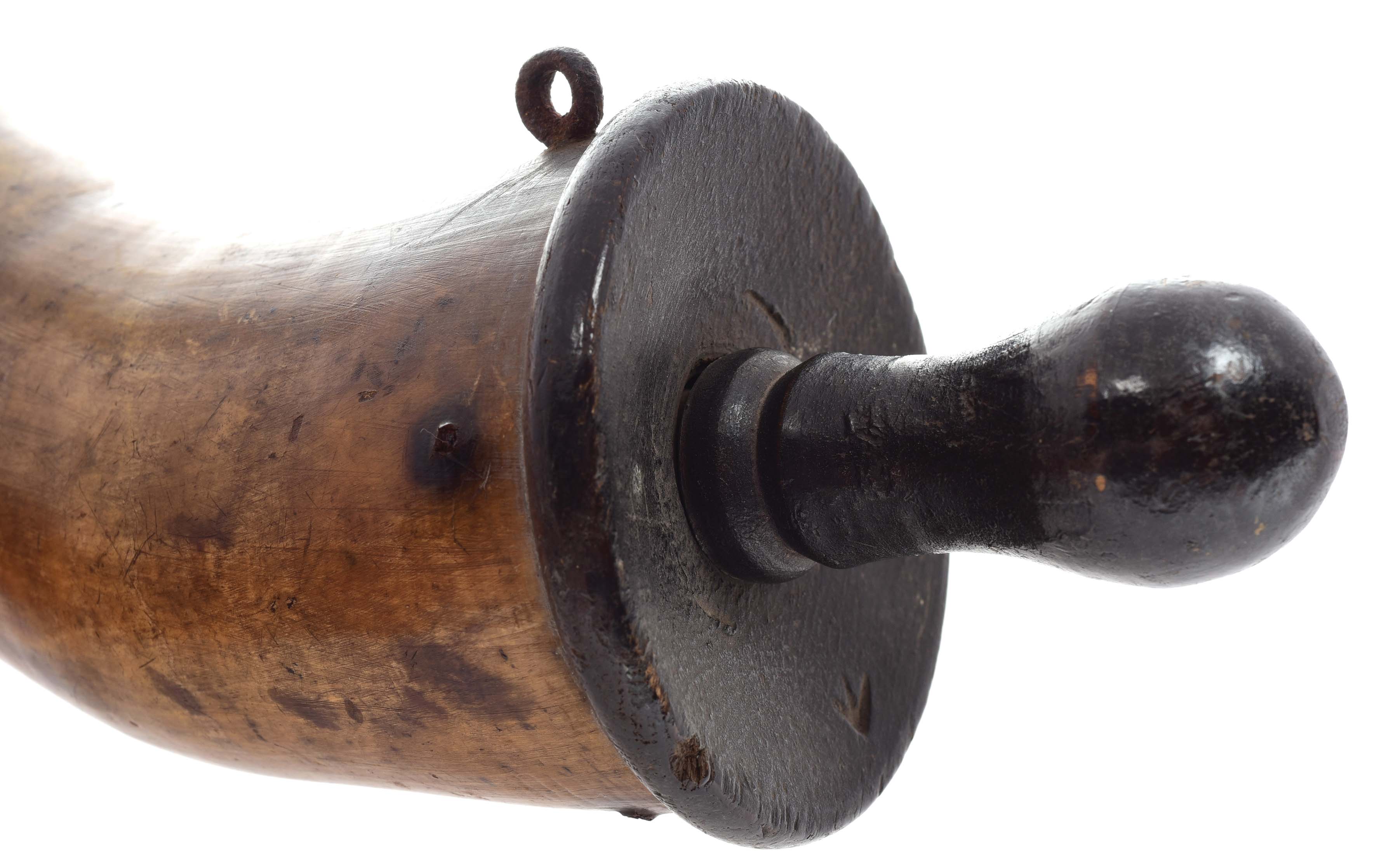Lot Detail - 18TH C. BRITISH ARTILLERY PRIMING HORN BRANDED WITH BROAD ...
