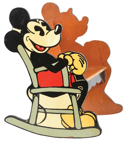 MICKEY MOUSE WOODEN ROCKING CHAIR.