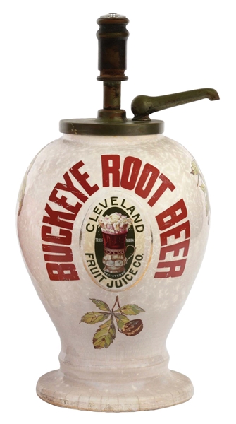 BUCKEYE ROOT BEER SYRUP DISPENSER. 