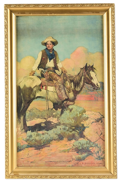 FRAMED COLT PATCHES ADVERTISEMENT POSTER.