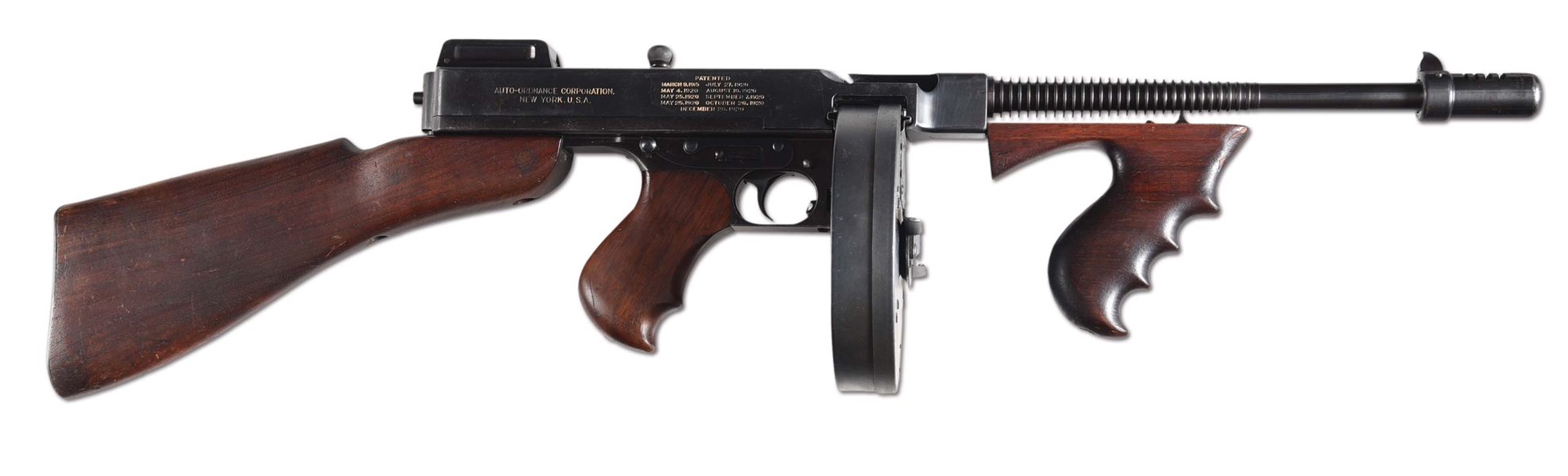 (N) HIGHLY SOUGHT COLT U.S. NAVY OVERSTAMP 1921/28 AC THOMPSON MACHINE GUN (CURIO & RELIC).