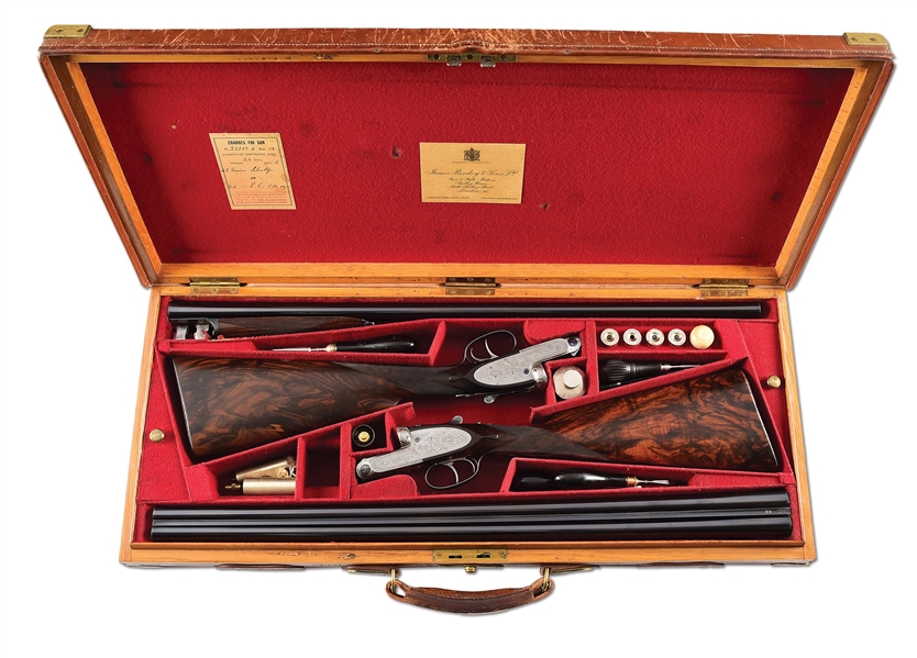 (C) PAIR OF JAMES PURDEY & SONS BEST QUALITY 12 BORE SIDE BY SIDE GAME GUNS, FORMERLY THE PROPERTY OF THE 14TH DUKE OF HAMILTON.