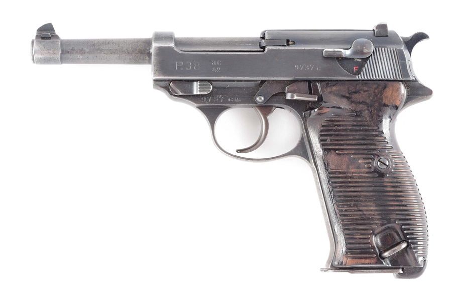 (C) WALTHER P.38 SEMI AUTOMATIC PISTOL WITH HOLSTER.