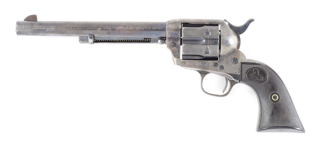 (C) COLT FRONTIER SIX SHOOTER SINGLE ACTION REVOLVER (1917).