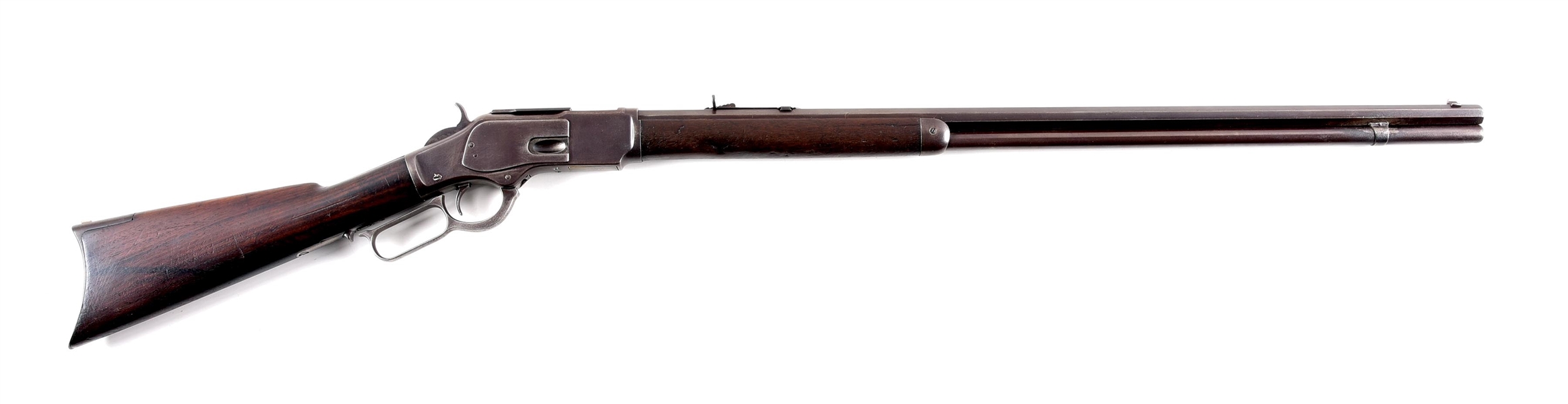 (A) WINCHESTER MODEL 1873 LEVER ACTION RIFLE WITH 30-INCH BARREL