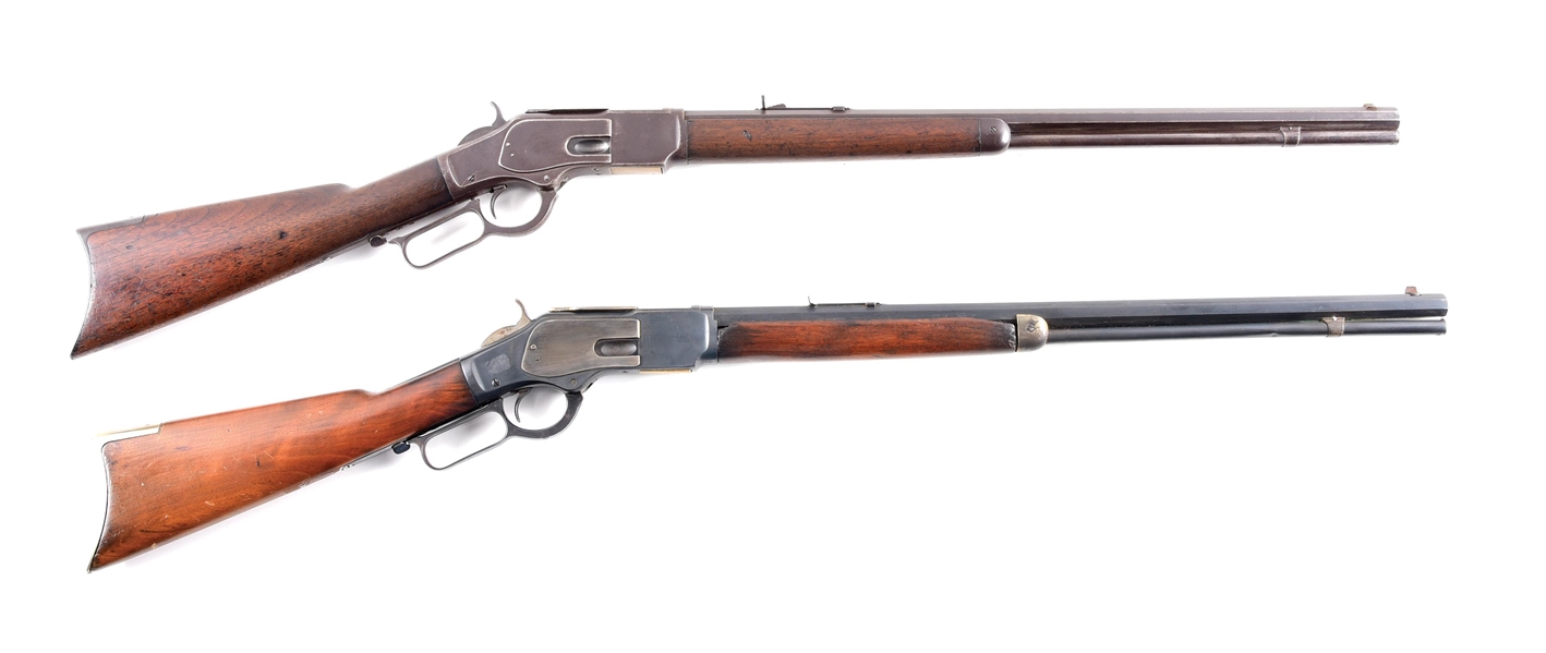 (A) LOT OF 2: WINCHESTER MODEL 1873 LEVER ACTION RIFLES.