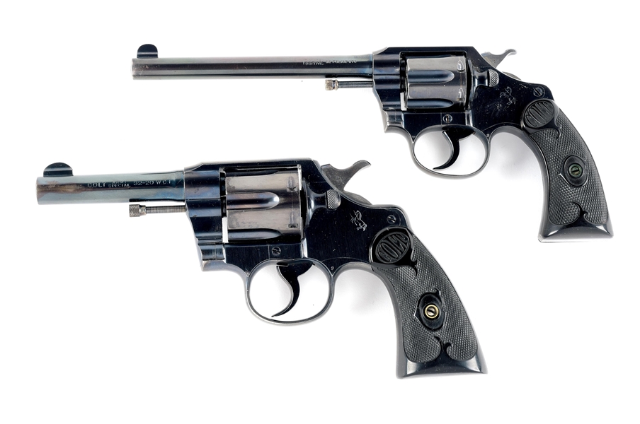 (C) LOT OF 2: COLT POLICE POSITIVE AND ARMY SPECIAL DOUBLE ACTION REVOLVERS.