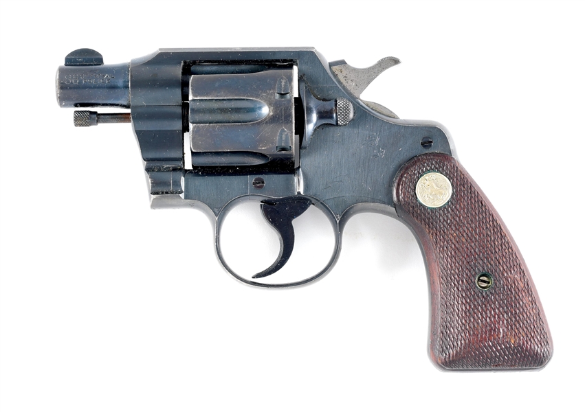 (C) RARE PRE-WAR COLT OFFICIAL POLICE 2" DOUBLE ACTION REVOLVER, ISSUED TO THE BOSTON POLICE DEPARTMENT BALLISTIC UNIT (1939). 