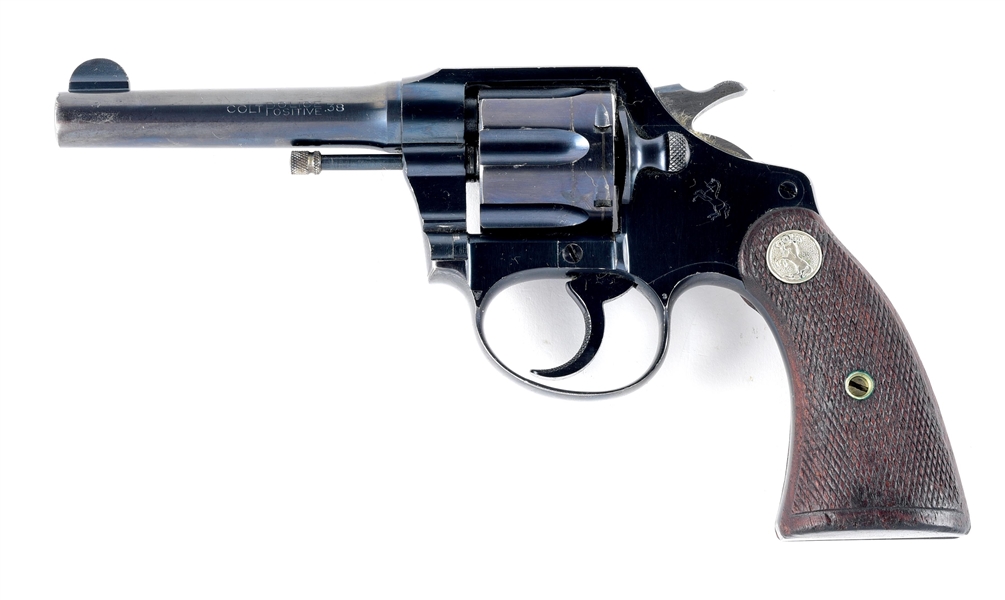 (C) AMERICAN EXPRESS AGENCY COLT POLICE POSITIVE DOUBLE ACTION REVOLVER WITH MATCHING BOX AND FACTORY LETTER.