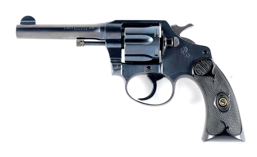 (C) EXCELLENT PRE-WAR COLT POLICE POSITIVE .38 DOUBLE ACTION REVOLVER WITH MATCHING FACTORY BOX (1922).
