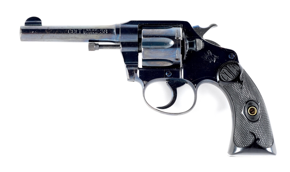 (C) COLT POLICE POSITIVE DOUBLE ACTION REVOLVER WITH BOX (1911).