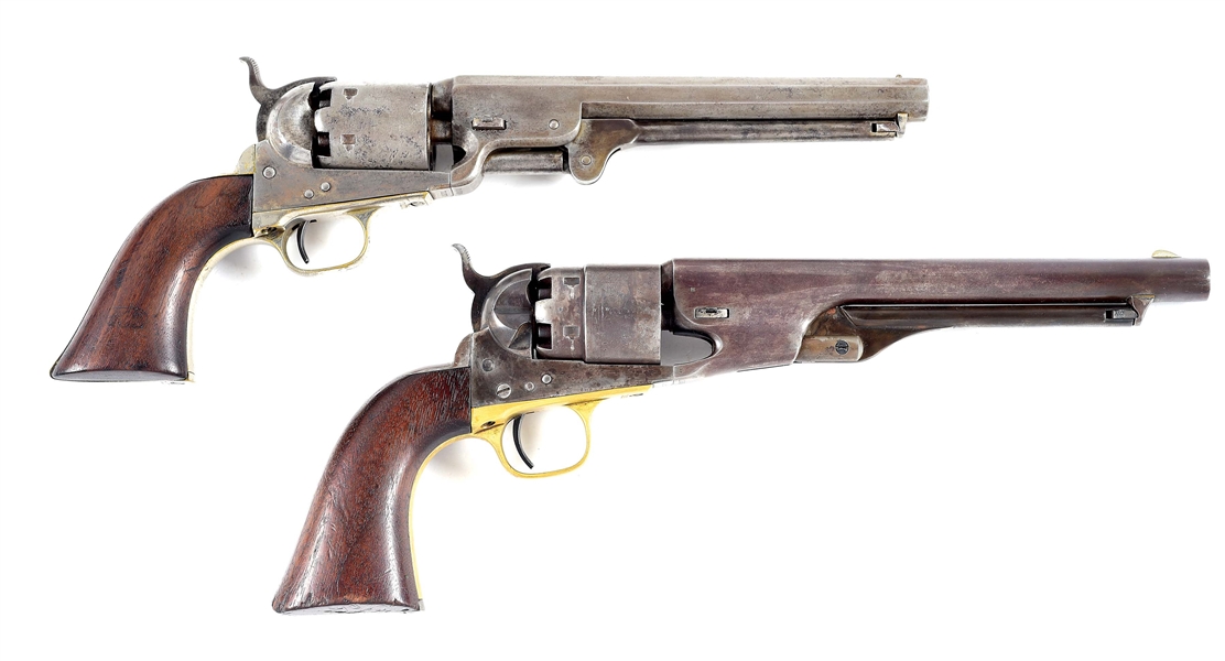(A) BRACE OF COLT 1860 ARMY AND 1851 NAVY CIVIL WAR PERIOD REVOLVERS.