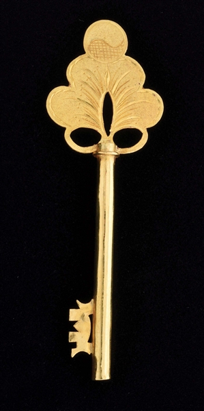 24K GOLD KEY TO THE CITY OF PEKING, GIFT FROM CHAIRMAN MAO TO NIXON.