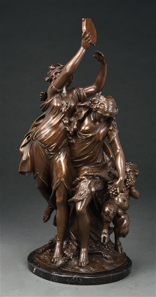 CLODION 19TH CENTURY BRONZE GROUP.