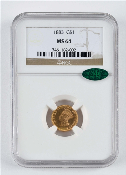 1883 $1 GOLD COIN.