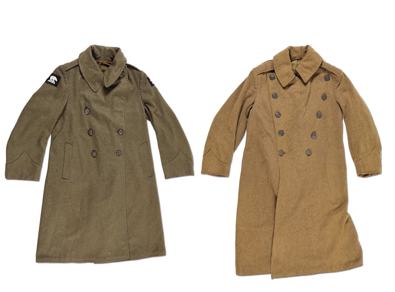 LOT OF 2: WWI AND WWII USMC OVERCOATS
