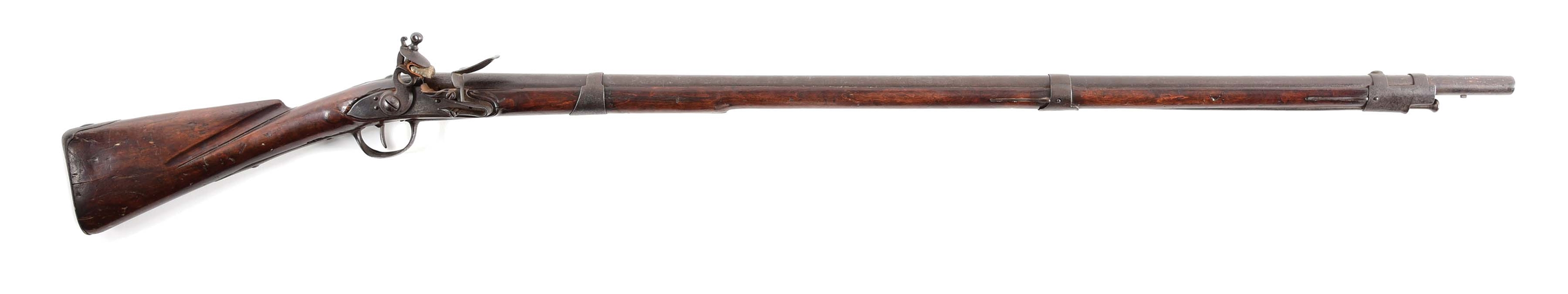 (A) SCARCE AMERICAN RESTOCKED TYPE I MODEL 1763 ST. ETIENNE FLINTLOCK MUSKET WITH DEFACED NEW HAMPSHIRE MARKINGS.