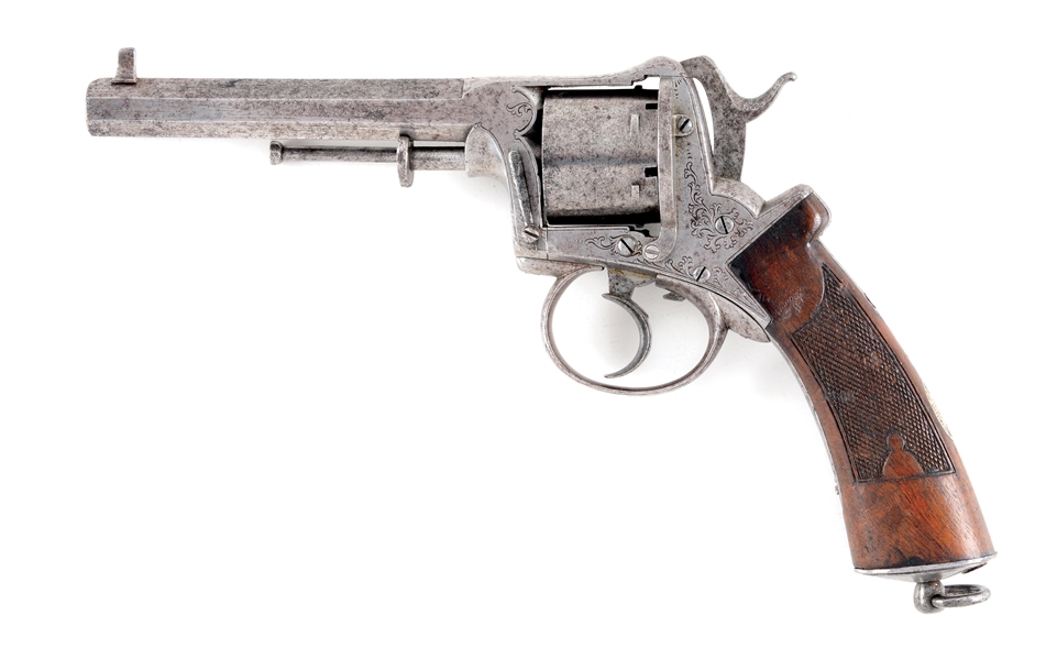 (A) HYDE & GOODRICH IMPORTED PINFIRE REVOLVER OF LT. W. H. MCKAY, CRESENT REGT. NEW ORLEANS.