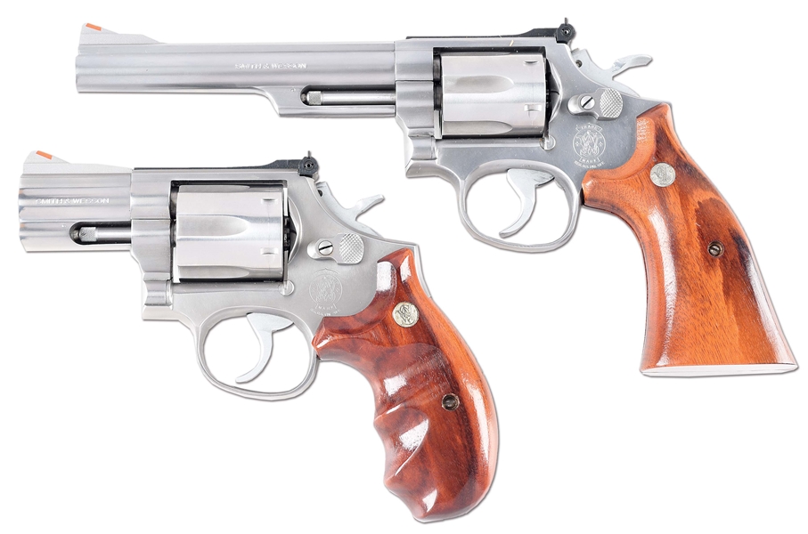 (M) LOT OF 2: SMITH & WESSON MODEL 66-3 "CRITICAL MOMENT" AND 686-1 DOUBLE ACTION .357 MAGNUM REVOLVERS.