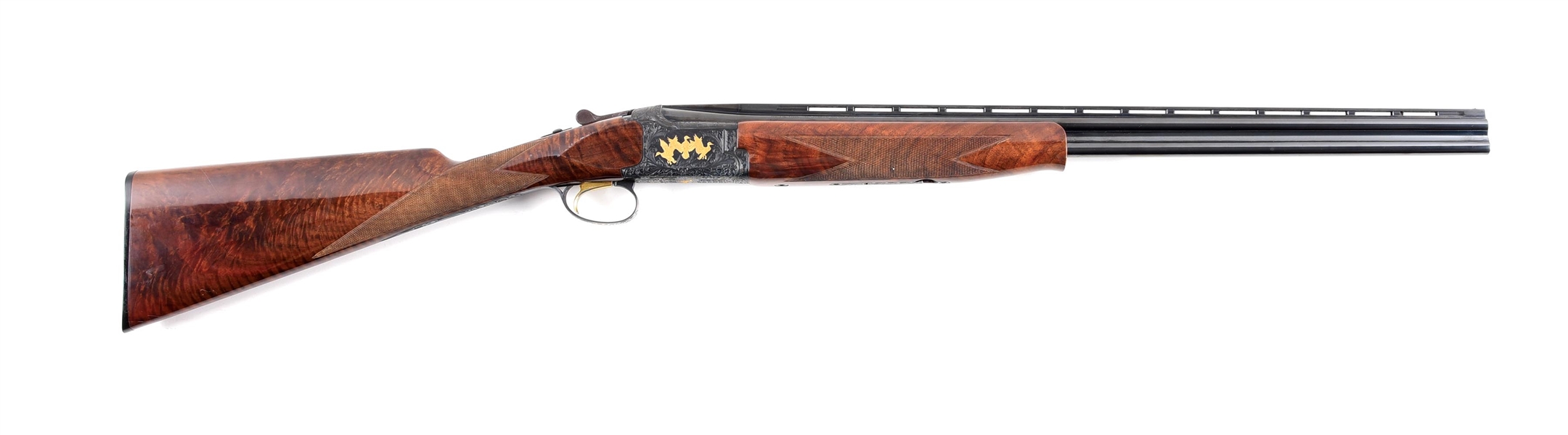 (M) GOLD INLAID & ENGRAVED BROWNING CITORI SUPERLIGHT GRADE VI OVER/UNDER SHOTGUN WITH FACTORY BOX.