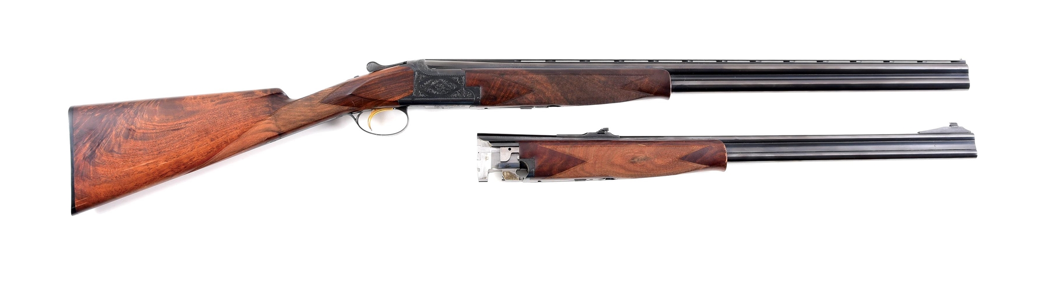 (M) BROWNING SUPERPOSED CONTINENTAL EXPRESS WITH RIFLE AND SHOTGUN BARREL SETS.