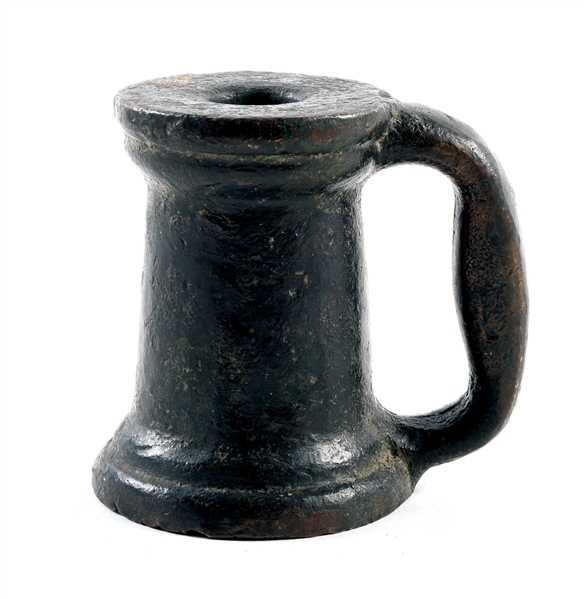 EARLY 17TH OR 18TH CENTURY BRONZE SIGNAL MORTAR OF SPANISH FORM.
