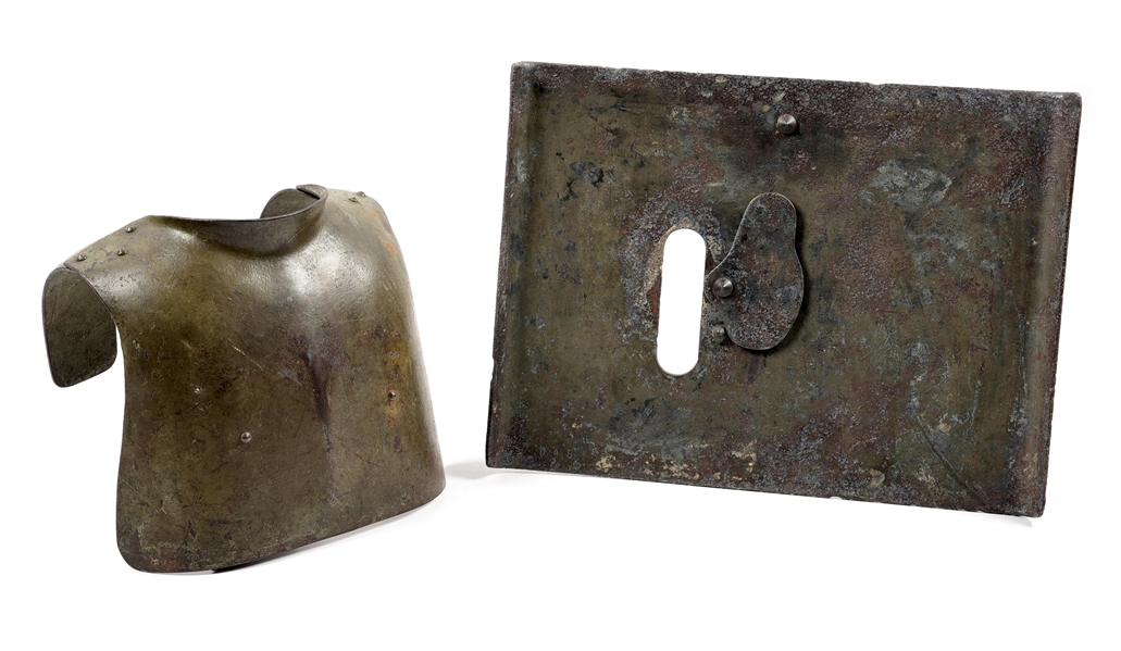 GERMAN WWI STEEL SNIPER SHIELD AND TRENCH ARMOR 