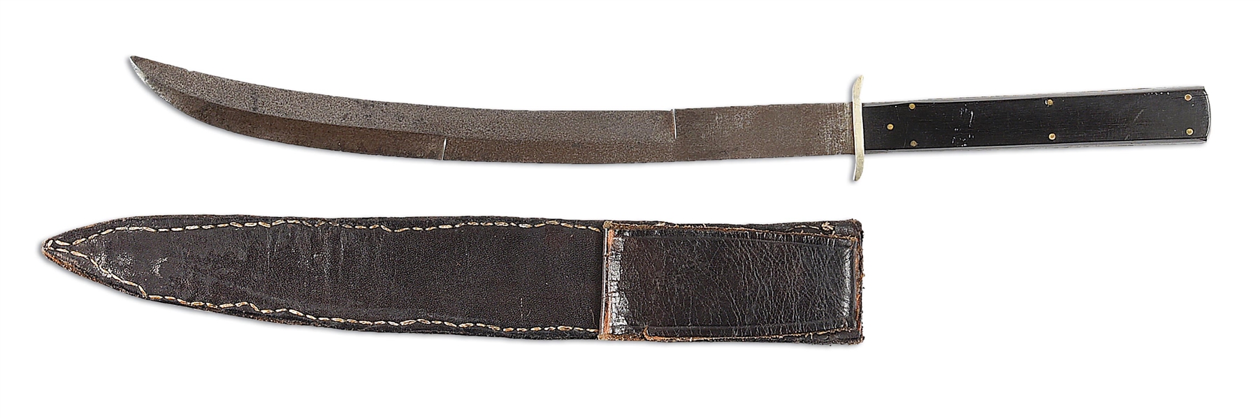 BOWIE KNIFE EBONY HANDLE ATTRIBUTED TO SAMUEL JACKSON (BALTIMORE).