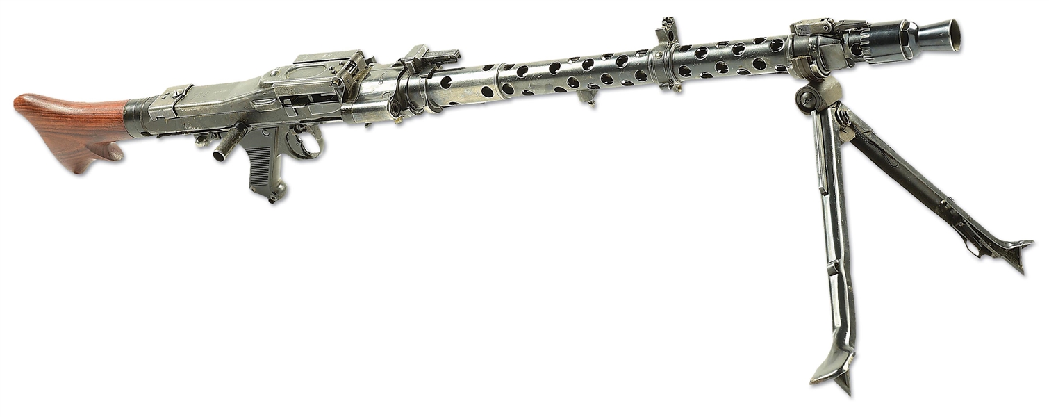 ORIGINAL GERMAN WWII MG-34 DISPLAY MACHINE GUN.