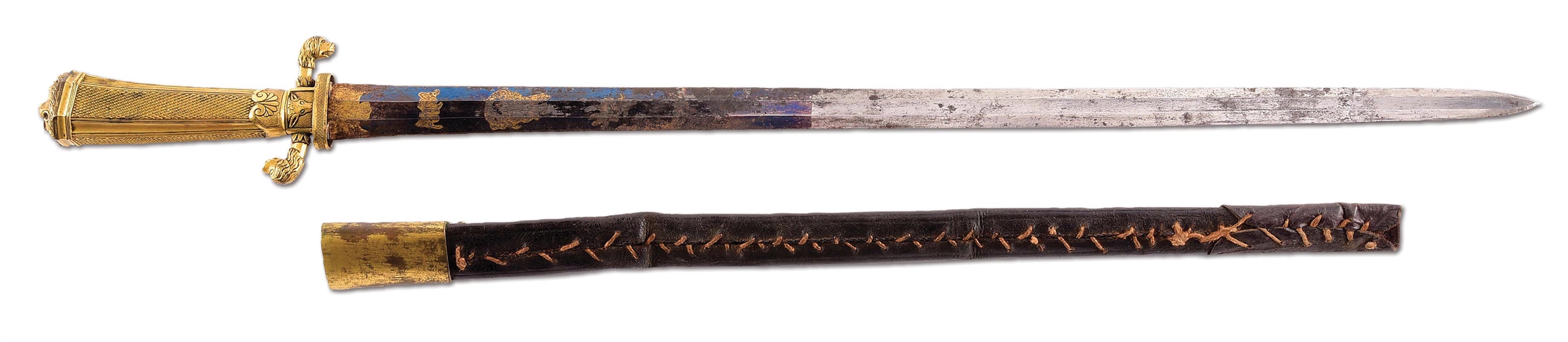 LATE 1700S FRENCH HUNTING SWORD.