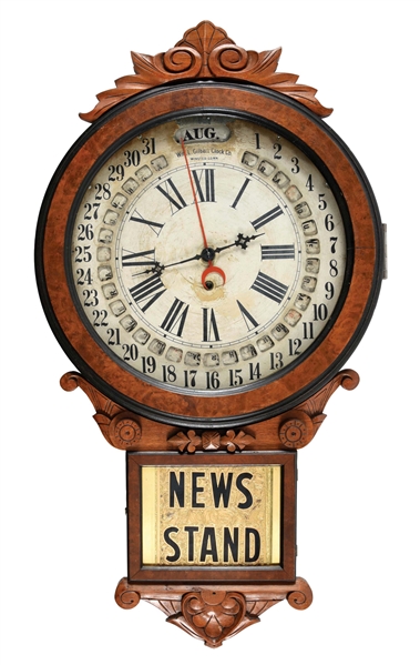 ABSOLUTELY AMAZING EARLY GILBERT CLOCK FROM A NEWS STAND.