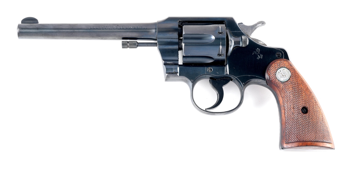 (C) FIRST YEAR PRODUCTION COLT OFFICIAL POLICE .22 LR DOUBLE ACTION REVOLVER (1930).