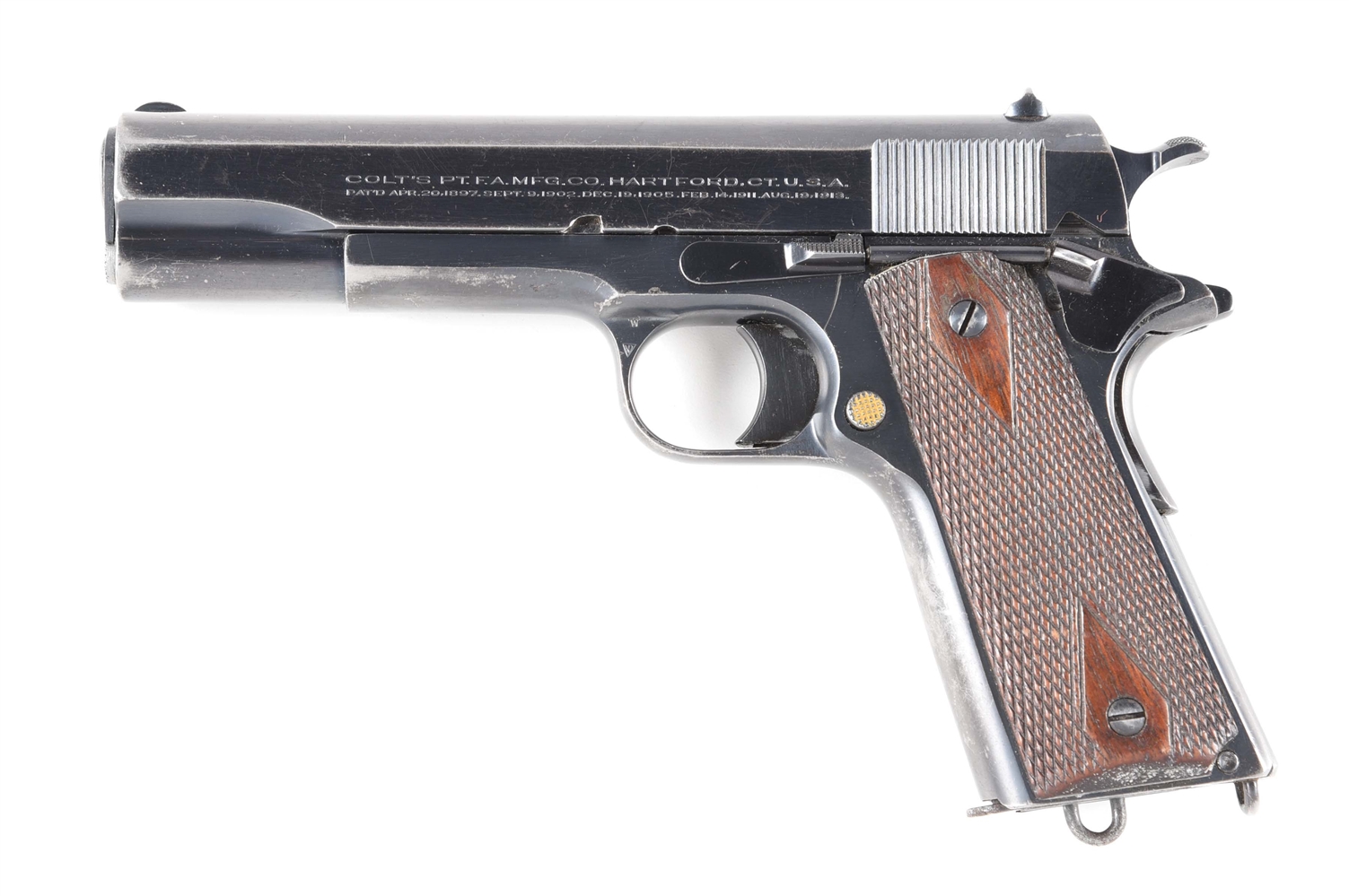 (C) COLT COMMERCIAL 1911 WITH WORLD WAR I SPRINGFIELD MAGAZINE (1920).