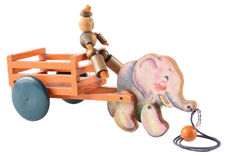 FISHER PRICE NO. 600 WOODSY WEE ELEPHANT CART.