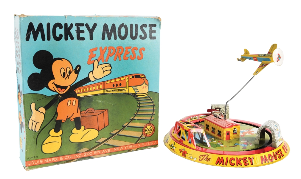 MARX TIN LITHO WIND-UP MICKEY MOUSE EXPRESS TOY.